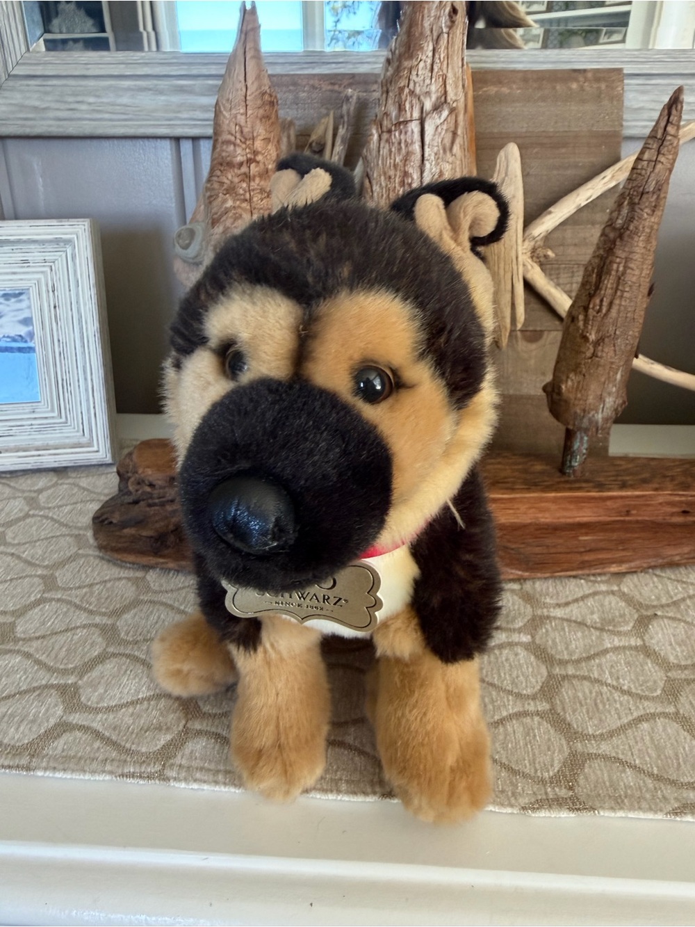 FAO Schwarz German Shepherd Plush Stuffed Animal.  NWT